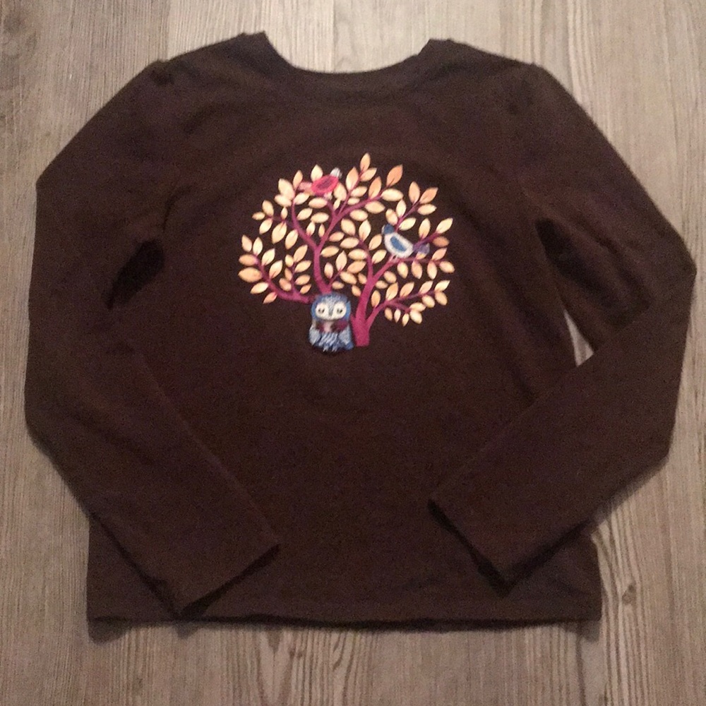 Little girls owl tree shirt